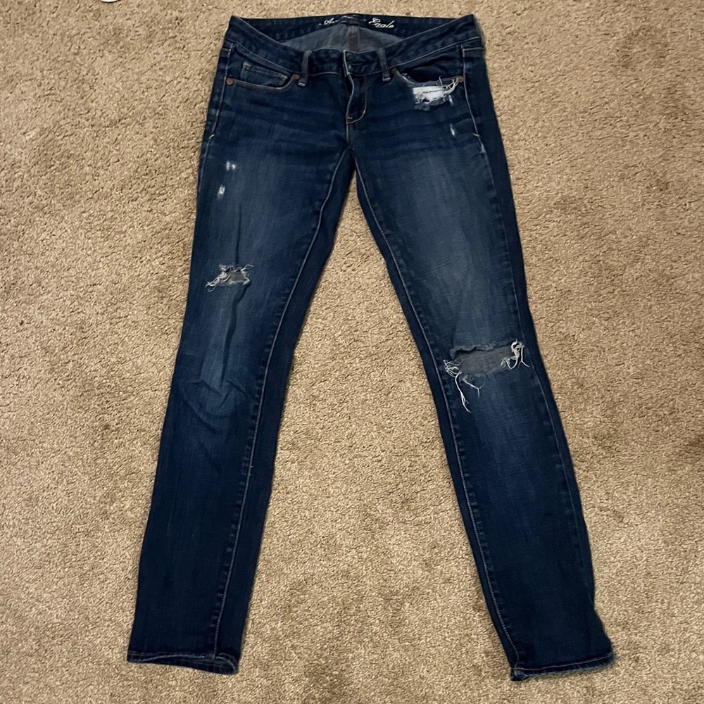 American Eagle Outfitters Dark Blue Skinny Jeans